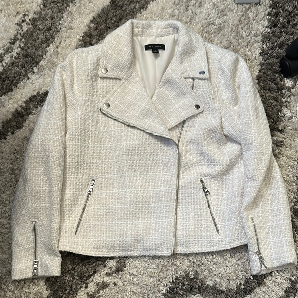Ann Taylor Tweed Moto Jacket